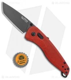 SOG Aegis AT Tanto AT-XR Lock Knife Red GRN W/Safety (3.1" Black) -Sog SOG Aegis AT TAnto Lock Red Black BHQ 122325 jr bottlecap