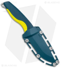 SOG Aegis FX Fixed Blade Knife Indigo Blue/Acid Yellow GRN (3.6" Stonewash) -Sog SOG Aegis Fx Indigo Acid Yellow BHQ 145912 jr sheath