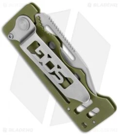 SOG Cash Card Liner Lock Wallet Knife Moss Green (2.75" Satin) EZ5 -Sog SOG Cash Card LL Wallet Garnet Moss Green Satin EZ5 CP BHQ 104058 jr side