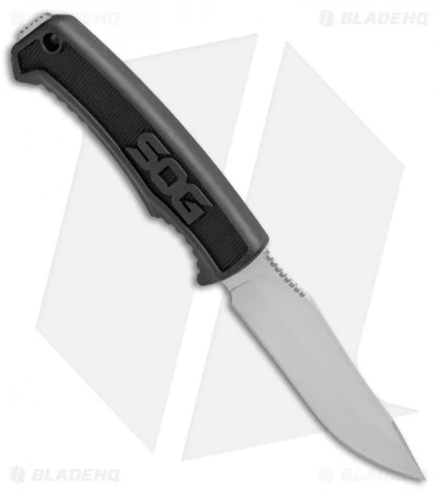 SOG Field Fixed Blade Knife Black Rubber (4" Satin) 4 SOG Field Fixed Blade Knife Black Rubber (4" Satin) - Image 2