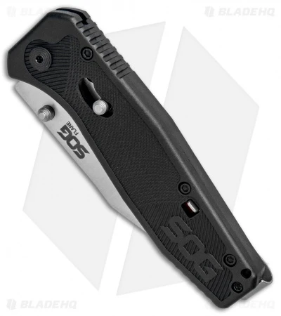 SOG Flare Clip Point Assisted Opening Knife (3.5" Satin) FLA1001-CP 4 SOG Flare Clip Point Assisted Opening Knife (3.5" Satin) FLA1001-CP - Image 2