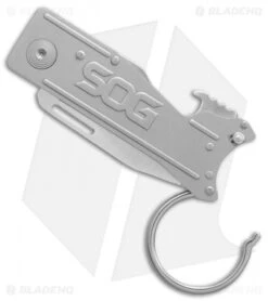 SOG Keytron Keychain Knife (1.9" Stonewash) KT1001-CP -Sog SOG Keychain Clip Point Key Chain SW BHQ 80616 er open