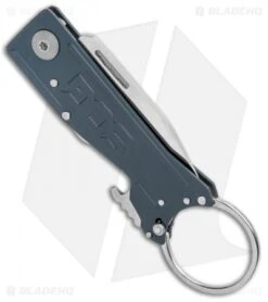 SOG Keytron Clip Point Folding Knife Key Chain Gray (1.9" Satin) KT1004-CP -Sog SOG Keytron CP Key Chain Gray Satin KT1004 CP BHQ 104067 jr side