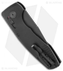 SOG Knives SOG-TAC AU Compact Automatic Knife Black (3" Black Serr) -Sog SOG Knives SOG TAC AU Compact Auto Black Black Serr 15 38 08 57 BHQ 119253 jr side