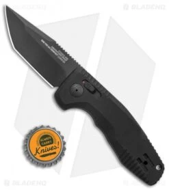 SOG Knives SOG-TAC AU Compact Tanto Automatic Knife Aluminum (2.9" Black) 9 SOG Knives SOG-TAC AU Compact Tanto Automatic Knife Aluminum (2.9" Black) -Sog SOG Knives SOG TAC AU Compact Auto Tanto Black Black BHQ 119254 jr bottlecap