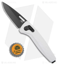 SOG One-Zero XR Lock Knife White Al (3.1" Black Chrome) -Sog SOG One Zero XR Lock White Aluminum Black Chrome BHQ 140872 jr bottlecap