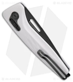 SOG One-Zero XR Lock Knife White Al (3.1" Black Chrome) -Sog SOG One Zero XR Lock White Aluminum Black Chrome BHQ 140872 jr side