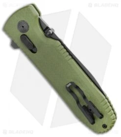 SOG Pentagon XR Lock Knife OD Green G-10 (3.5" Black) -Sog SOG Pentagon Mk3 I Arc Lock Folding Knife OD Green 4in 12 61 02 57 BHQ 105687 LS Side