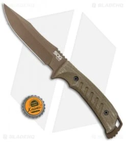 SOG Pillar Limited Fixed Blade Canvas Micarta (5" Bronze Cerakote) -Sog SOG Pillar Limited Fix Blade Canvas Micarta Bronze Cerakote UF1002 BX BHQ 94263 jr bottlecap