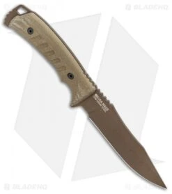 SOG Pillar Limited Fixed Blade Canvas Micarta (5" Bronze Cerakote) -Sog SOG Pillar Limited Fix Blade Canvas Micarta Bronze Cerakote UF1002 BX BHQ 94263 jr spine