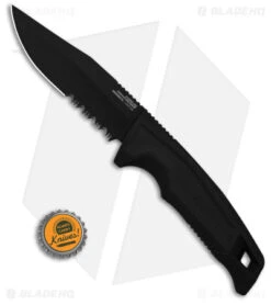 SOG Recondo FX Fixed Blade Knife Black GRN/Rubber (4.6" Black Serr) -Sog SOG Recondo FX FXB Black GRN Rubber 2in Blk BHQ 140878 td size