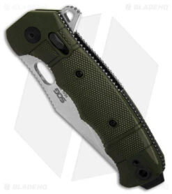 SOG Seal XR Flipper Knife OD Green FRN (3.9" Stonewash S35VN) BHQ Exclusive -Sog SOG Seal XR Flipper XR Lock Knife OD Green FRN 3in SW BHQ 131606 td spine lighter1