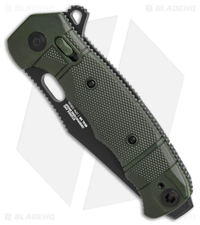 SOG Seal XR Flipper Knife OD Green FRN (3.9" Black S35VN) BHQ Exclusive 5 SOG Seal XR Flipper Knife OD Green FRN (3.9" Black S35VN) BHQ Exclusive - Image 3