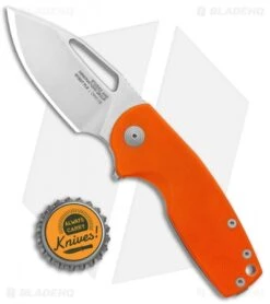 SOG Stout FLK Frame Lock Knife Orange G-10 (2.75" Stonewash) -Sog SOG Stout FLK Orange G 10 SW BHQ 137222 jr bottlecap