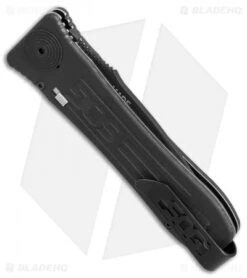 SOG Strat Ops Automatic Knife Black Canvas Micarta (3.5" Black) -Sog SOG Strat Ops black canvas micarta black BHQ 52429 er side