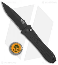 SOG Strat Ops Automatic Knife Black Canvas Micarta (3.5" Black) -Sog SOG Strat Ops black canvas micarta black BHQ 52429 er size