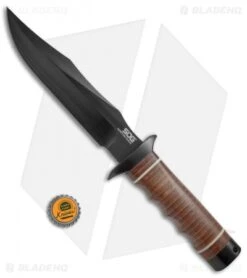 SOG Super SOG Bowie Fixed Blade Knife Leather (7.5" Black) SB1T-L 9 SOG Super SOG Bowie Fixed Blade Knife Leather (7.5" Black) SB1T-L -Sog SOG Super SOG Leather Black SOGSB1TL BHQ 67158 jr bottlecap