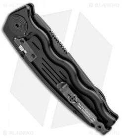 SOG-TAC Tanto Automatic Knife Black Aluminum (3.5" Black Serr) ST-04 8 SOG-TAC Tanto Automatic Knife Black Aluminum (3.5" Black Serr) ST-04 -Sog SOG TAC Tanto Auto Black Aluminum Black Serr ST 04 BHQ 2598 jr side