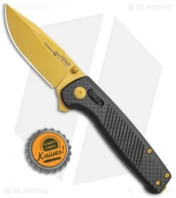 SOG Terminus XR LTE Knife Carbon Fiber (3" Gold) TM1033-BX -Sog SOG Terminus XR LTE Lock CF Gold TM1033 BX BHQ 116852 jr bottlecap
