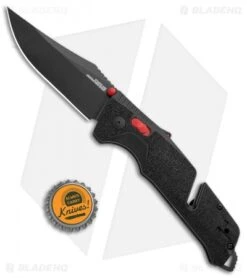 SOG Trident AT-XR Lock Knife Black/Red Clip Point (3.7" Black) -Sog SOG Trident AT XR Lock Black Red CP Black BHQ 105690 jr bottlecap