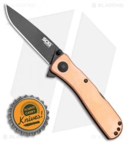 SOG Twitch II Spring Assisted Knife Copper (2.68" Black) TWI302-PB -Sog SOG Twitch II Spring Assisted Knife Copper 2.68 Black TWI302 PB BHQ 116325 LS Bottlecap