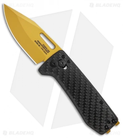 SOG Ultra XR Lock Knife Carbon Fiber (2.75" Gold) 2 SOG Ultra XR Lock Knife Carbon Fiber (2.75" Gold)