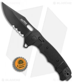 SOG Seal XR Flipper XR-Lock Knife Black Nylon (3.9" Black Serrated) 9 SOG Seal XR Flipper XR-Lock Knife Black Nylon (3.9" Black Serrated) -Sog Sog Seal XR Flipper Black FRN Black Serr BHQ 136182 jr bottlecap