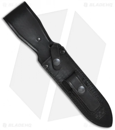 SOG Agency - TiNi Fixed Blade Knife W/ Leather Sheath (Black PLN) AG-02 4 SOG Agency - TiNi Fixed Blade Knife W/ Leather Sheath (Black PLN) AG-02 - Image 2