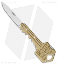 SOG Brass Key Lockback Knife Keychain Utility (1.5" Satin) KEY102